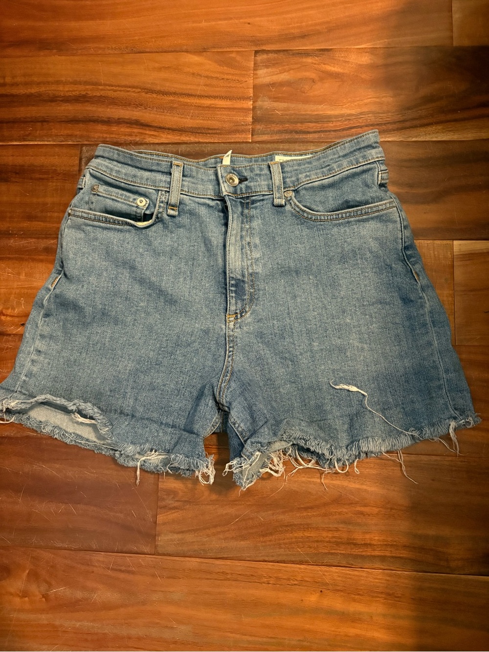 rag & bone Nina High-Rise Denim Cutoff Shorts Size 28 (821)